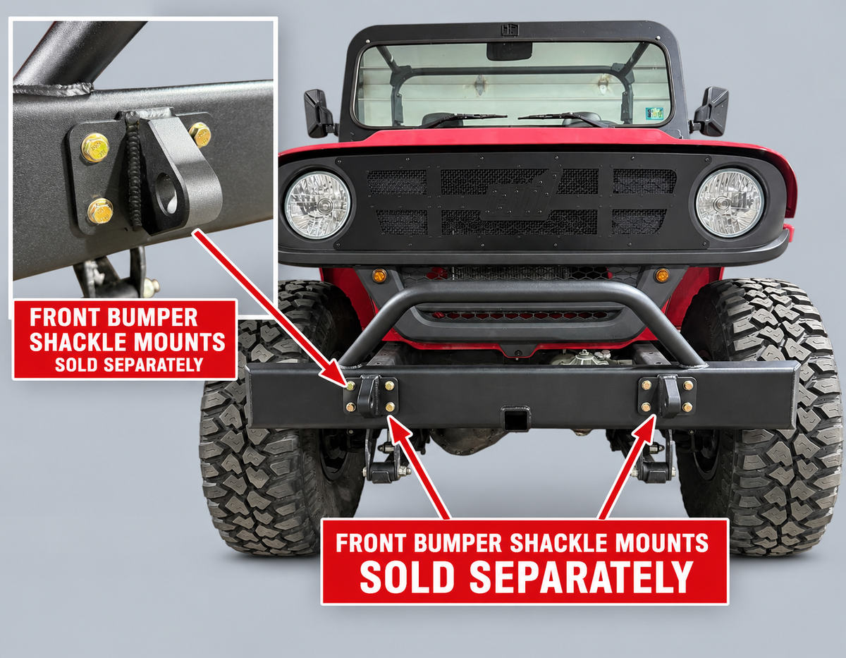 NEW 54" WIDE MAHINDRA ROXOR FRONT BUMPER WITH 2" RECEIVER AND BULLBAR 2018-2026
